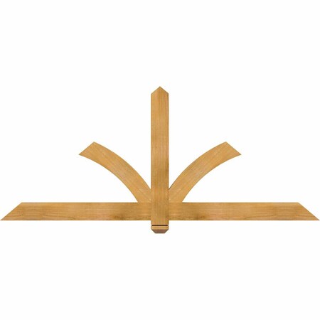 Ekena Millwork Redmond Rough Sawn Timber Gable Bracket, Western Red Cedar, 72"W x 30"H x 2"D x 4"F, 10/12 Pitch GBW072X30X0204RED00RWR